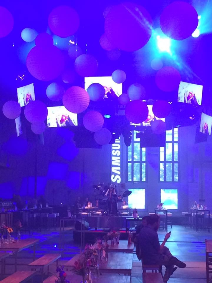 Bühne bei einem Samsung-Firmenevent in Berlin
